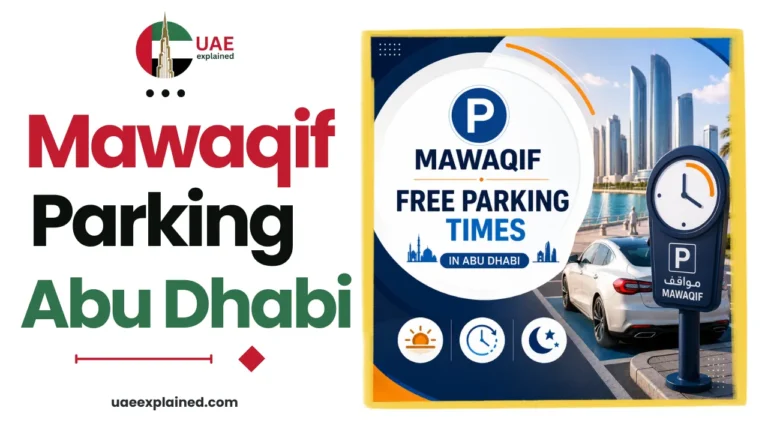 Mawaqif Free Parking Times in Abu Dhabi