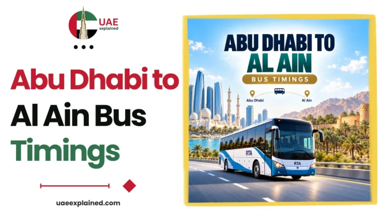 Abu Dhabi to Al Ain Bus Timings