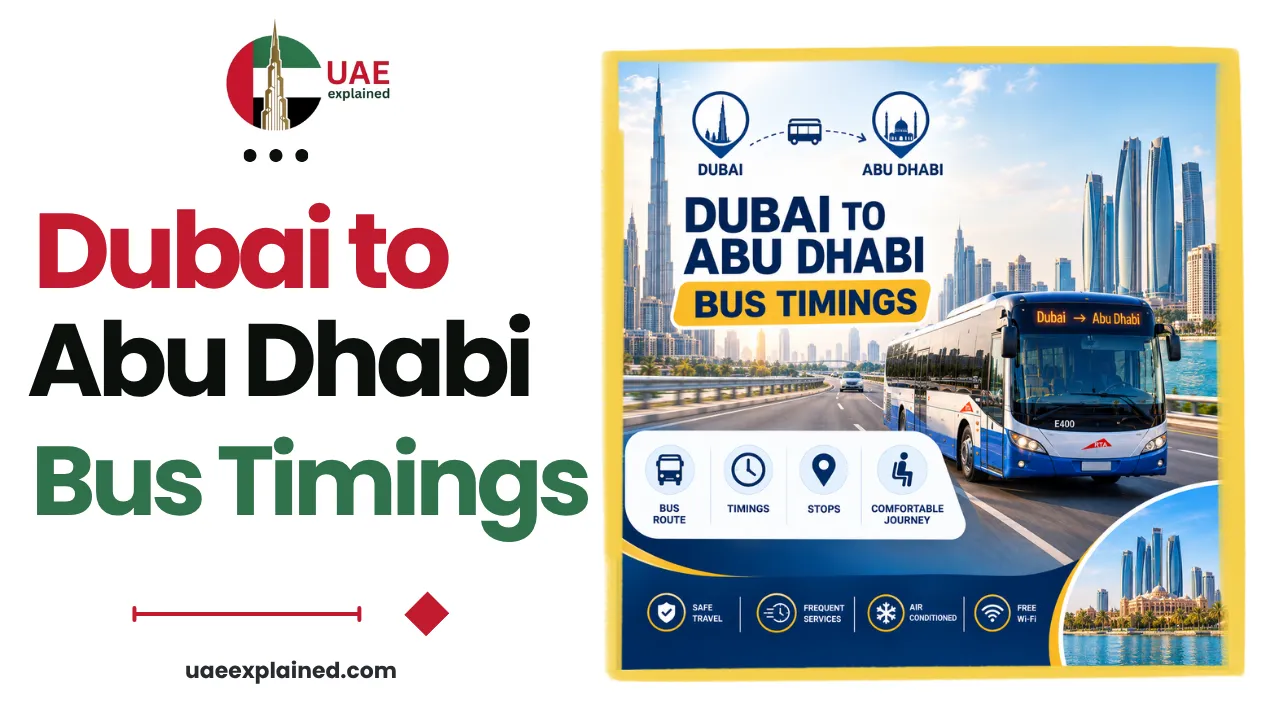 Dubai to Abu Dhabi Bus Timings