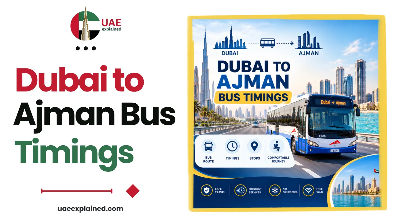 Dubai to Ajman Bus Timings