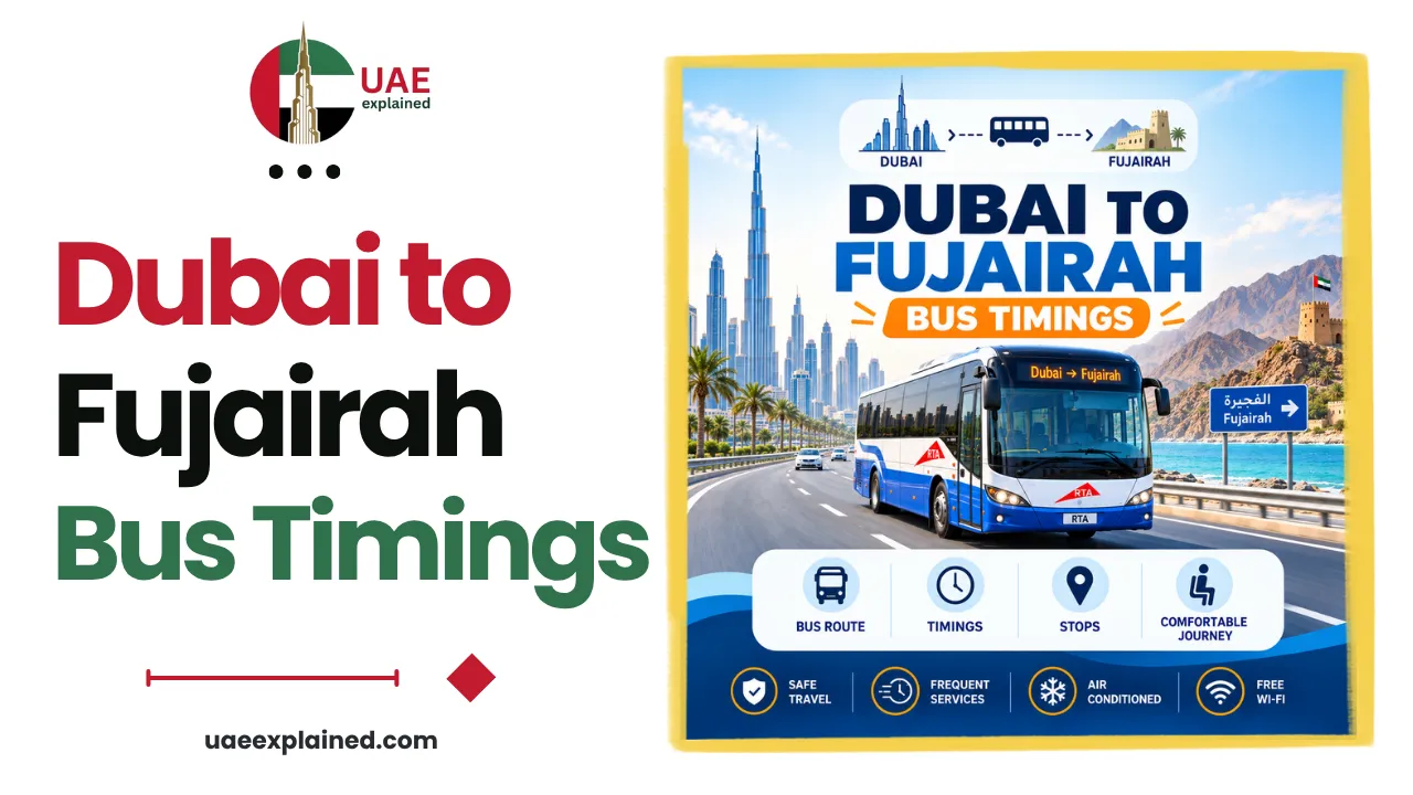 Dubai to Fujairah Bus Timings