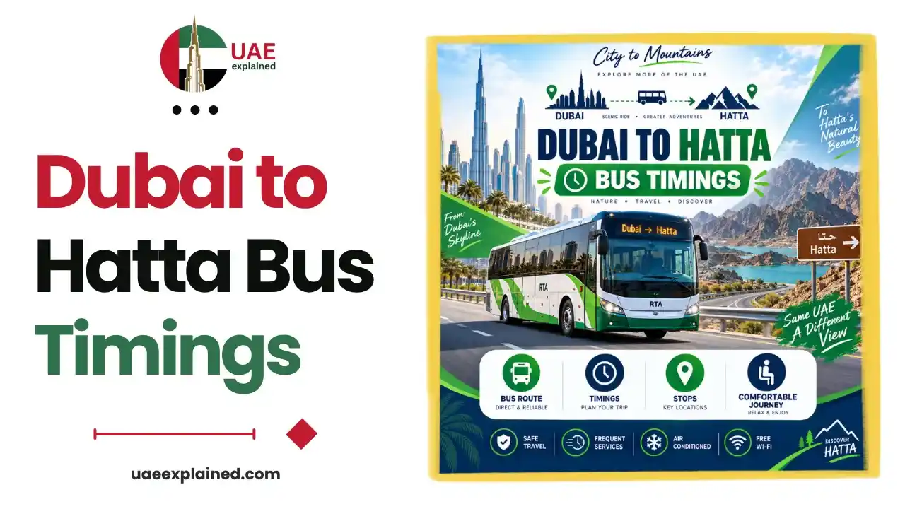 Dubai to Hatta Bus Timings