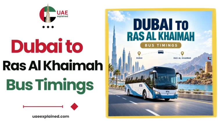 Dubai to Ras Al Khaimah Bus Timings