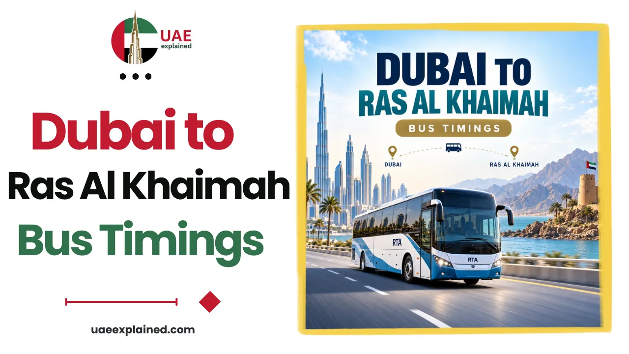 Dubai to Ras Al Khaimah Bus Timings