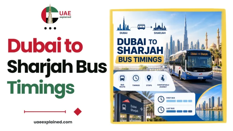 Dubai to Sharjah Bus Timings